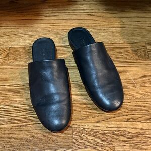 Vince Black Leather Loafers